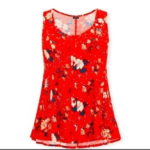 Torrid red flowy tank